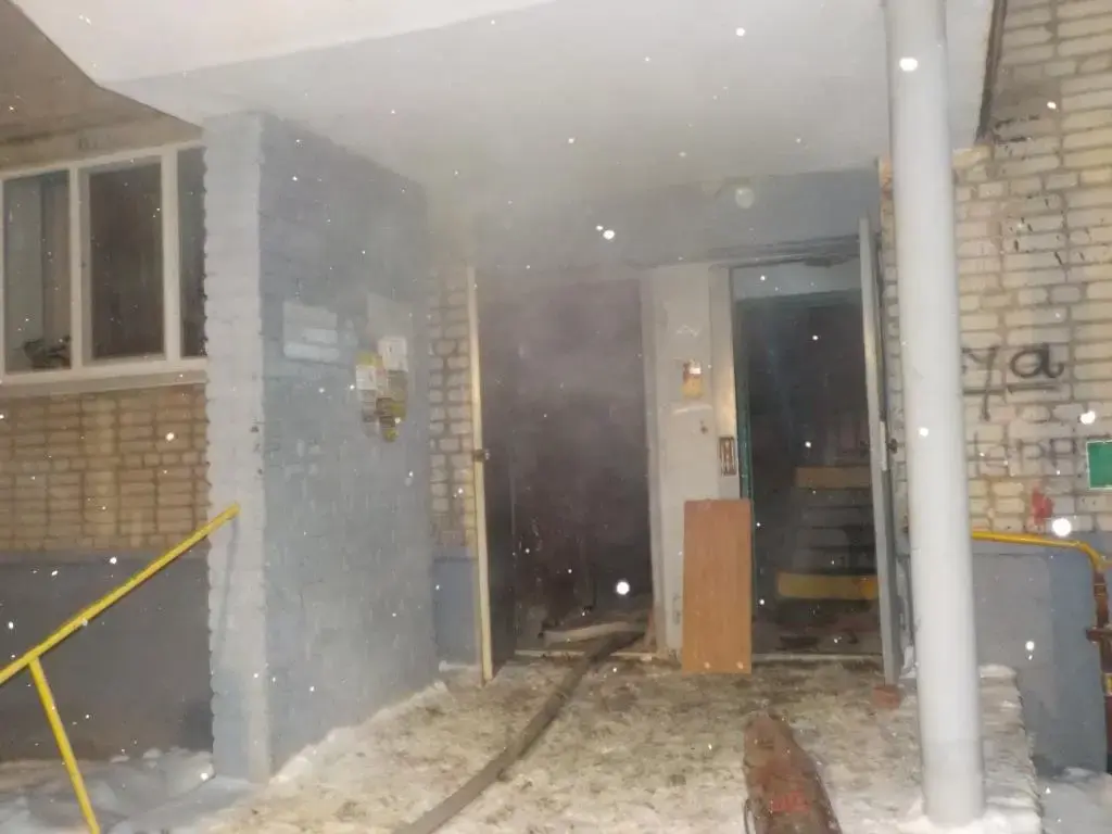 20.01.2024. Бобруйск. Пожар в доме по ул. Черняховского.