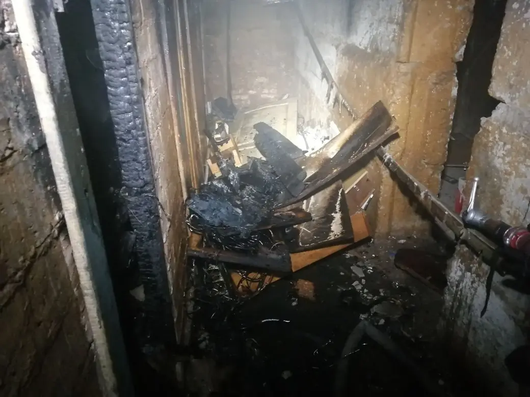 20.01.2024. Бобруйск. Пожар в доме по ул. Черняховского.