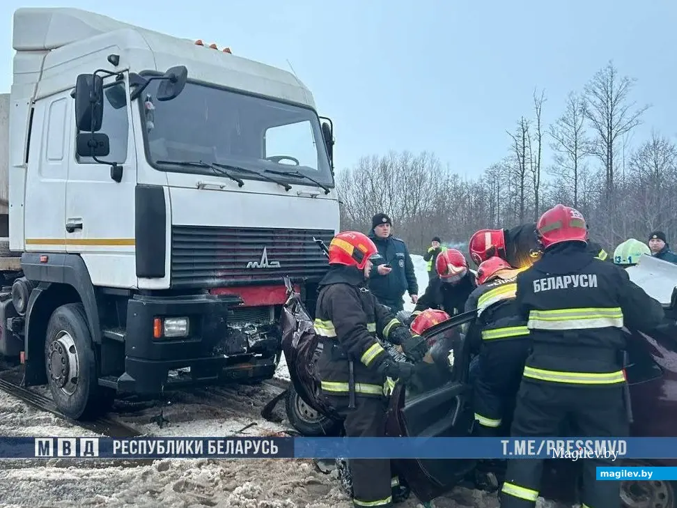 24.01.2024 г. Кричевский район, Могилевская область. Фото с места ДТП: МВД Беларуси