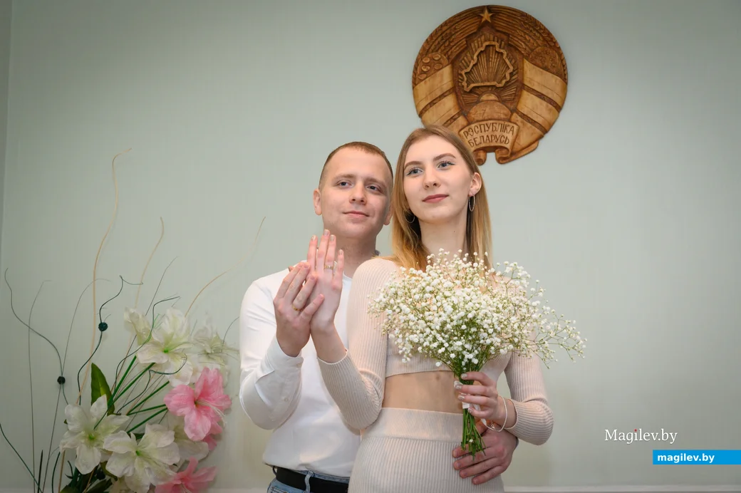 25.01.2024. Отдел ЗАГС Бобруйского горисполкома. Свадебная пара. Анна и Даниил