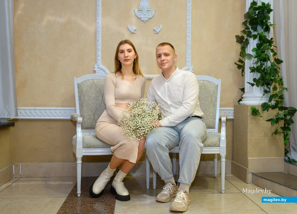 25.01.2024. Отдел ЗАГС Бобруйского горисполкома. Свадебная пара. Анна и Даниил