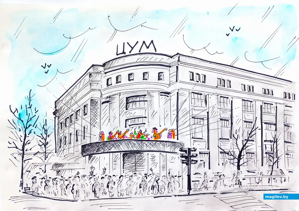 На полную мощность. Рисунок автора.