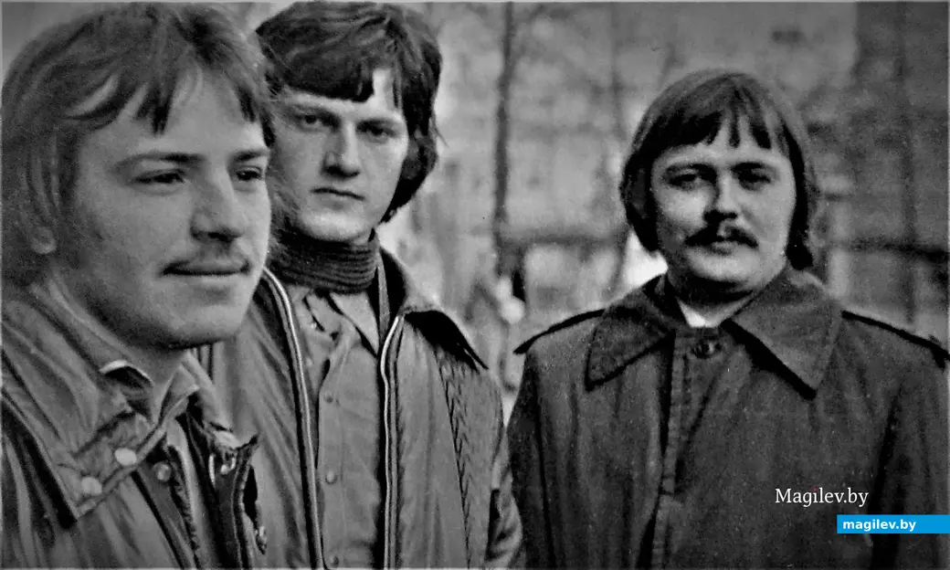 1970-е годы, Могилев. Серега Трухоненко, Алик Метельский, Вася Мак.