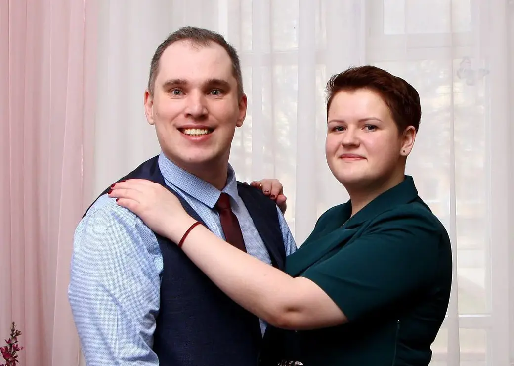 8 апреля 2022 года. Могилев. ЗАГС. Юрий и Диана Новиковы. Фото из семейного архива.