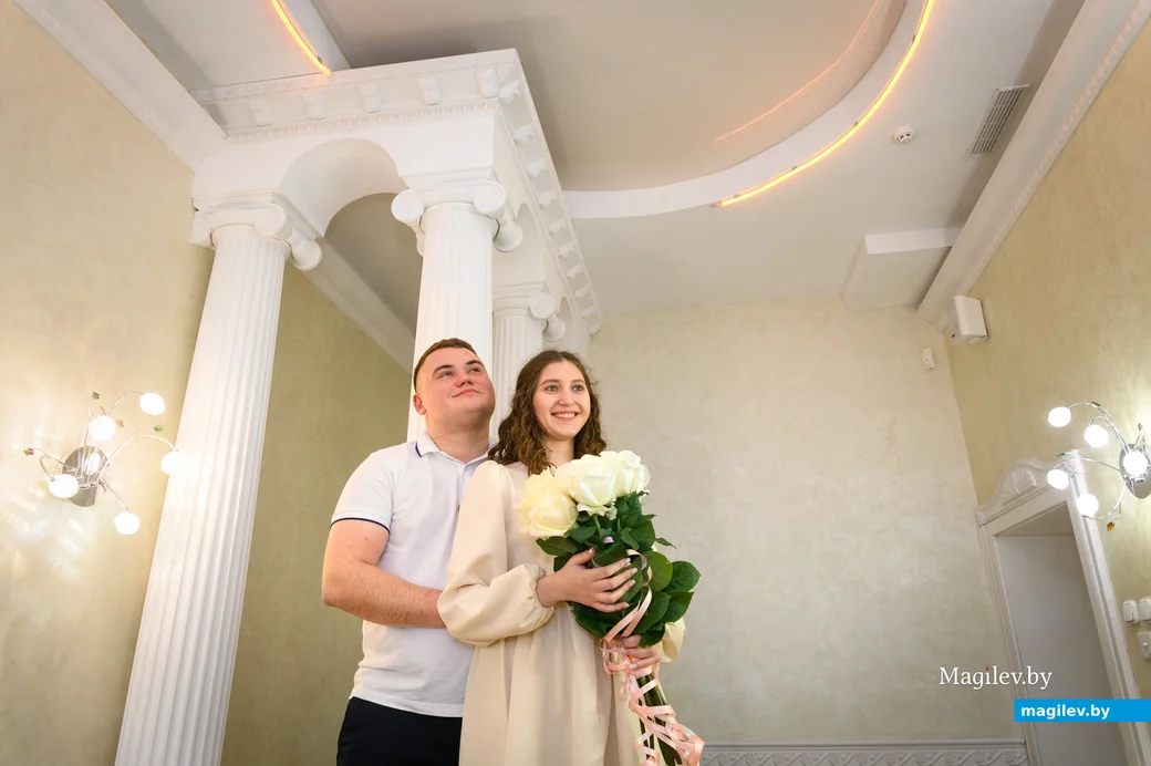 22.02.2024. Отдел ЗАГС Бобруйского горисполкома. Свадебная пара Евгений и Юлия Демиденко.