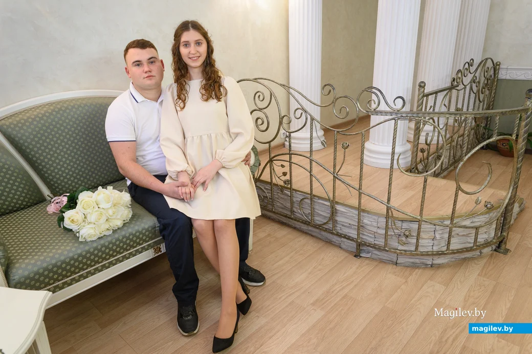 22.02.2024. Отдел ЗАГС Бобруйского горисполкома. Свадебная пара Евгений и Юлия Демиденко.