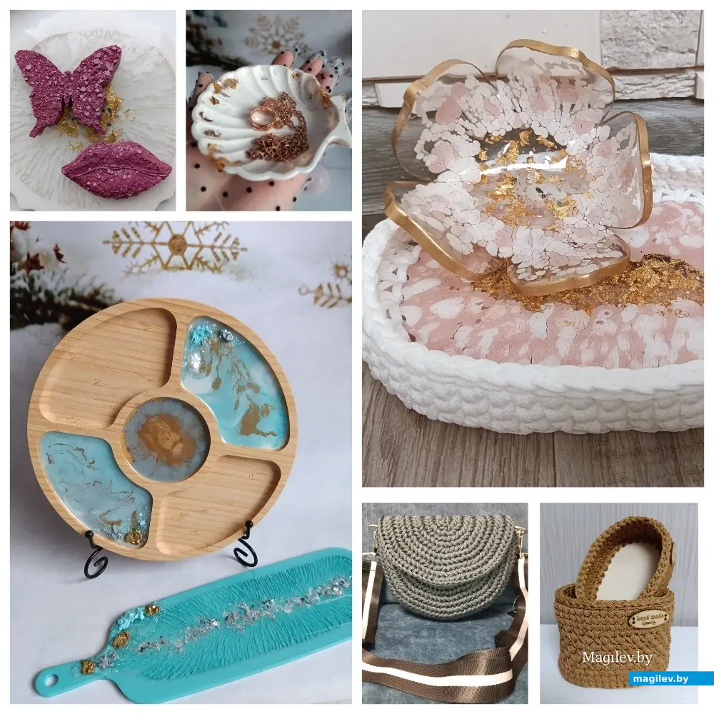 Бобруйск. Марина Бобкова изготавливает декоративные украшения из эпоксидной смолы.