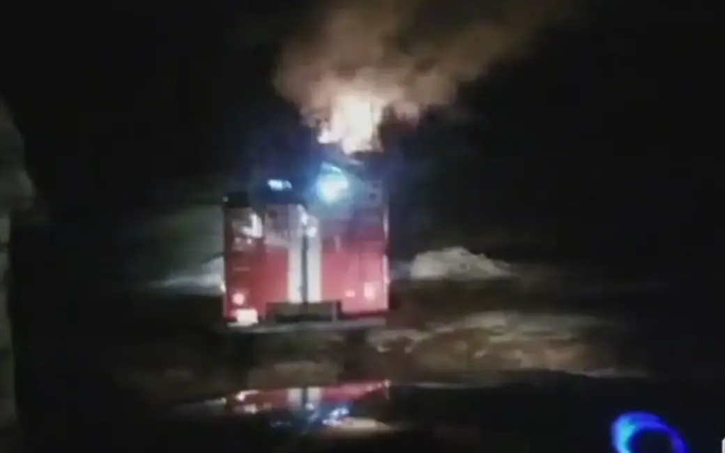 28.02.2024 г. Мстиславский район, деревня Лютня. Фото с места происшествия предоставлено Могилевским областным УМЧС