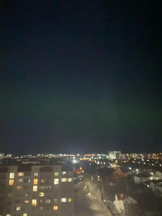 3 марта 2024 г. Могилев. Полярное сияние. Фото: соцсети.