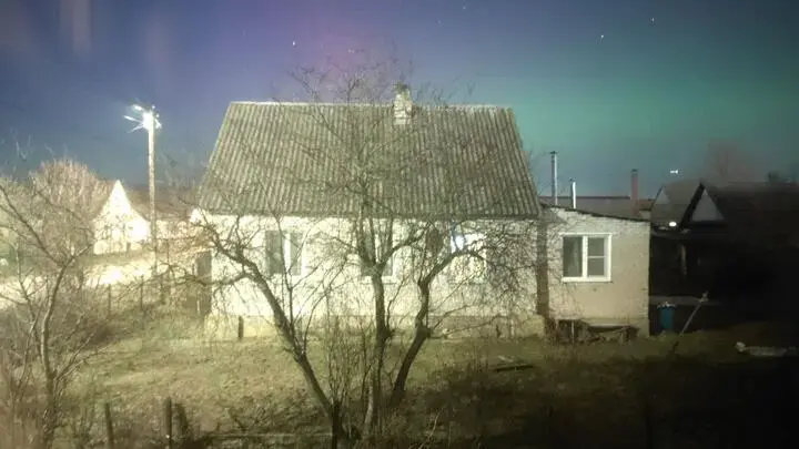 3 марта 2024 г. Молодечно. Полярное сияние. Фото: соцсети.