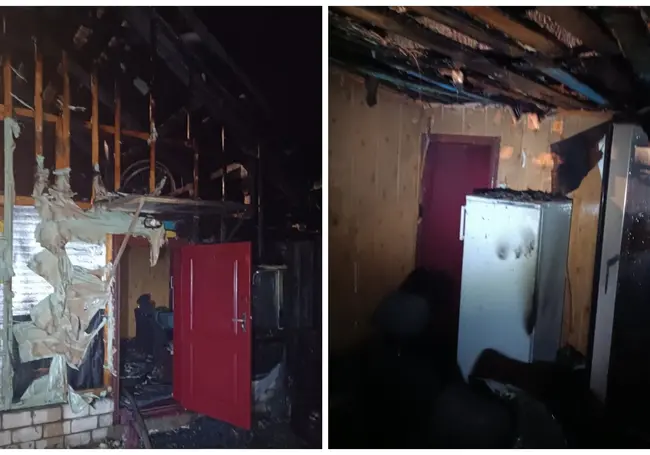 Огонь вышел из-под контроля: в Черикове загорелся гараж, пострадал хозяин