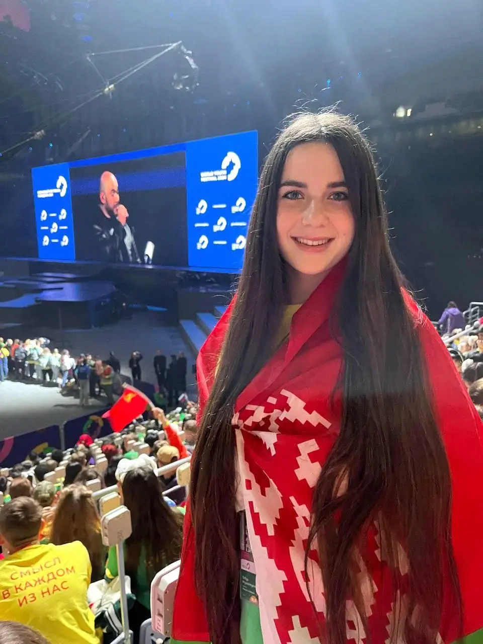 Март 2024 года. Город Сочи. Могилевчанка София Кривошеева на Всемирном фестивале молодежи.