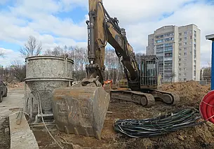 Еще одна многоэтажка строится за ЖД вокзалом на Первомайской. Фотофакт