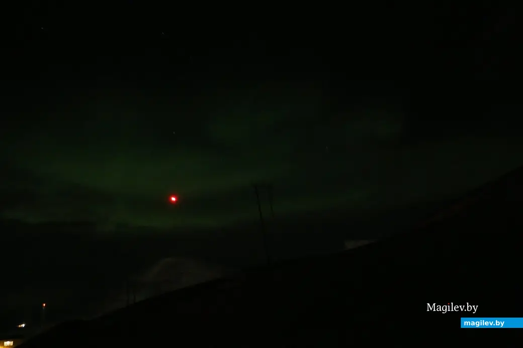 ноябрь, 2019 г. Шпицберген, Лонгйир. Северное сияние.