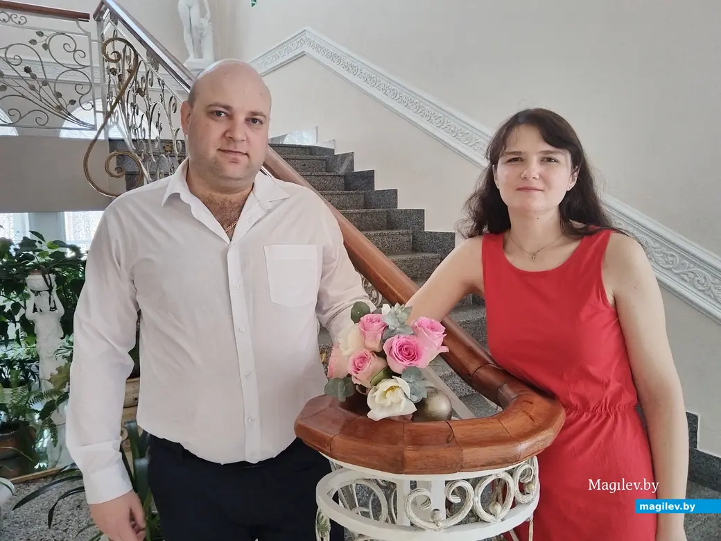 15.03.2024 г. Могилев, ЗАГС. Молодожены недели Дмитрий и Виктория Беляниновы.