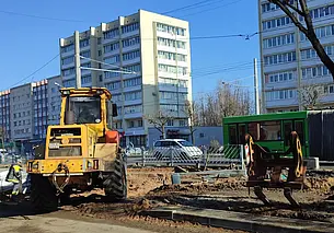 Капитальный ремонт Пушкинского проспекта продолжается в Могилеве. Фотофакт