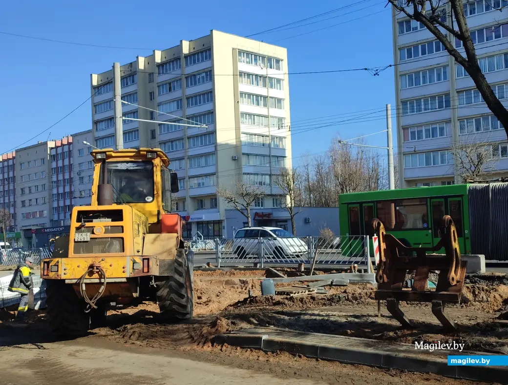 Капитальный ремонт Пушкинского проспекта продолжается в Могилеве. Фотофакт  | magilev.by