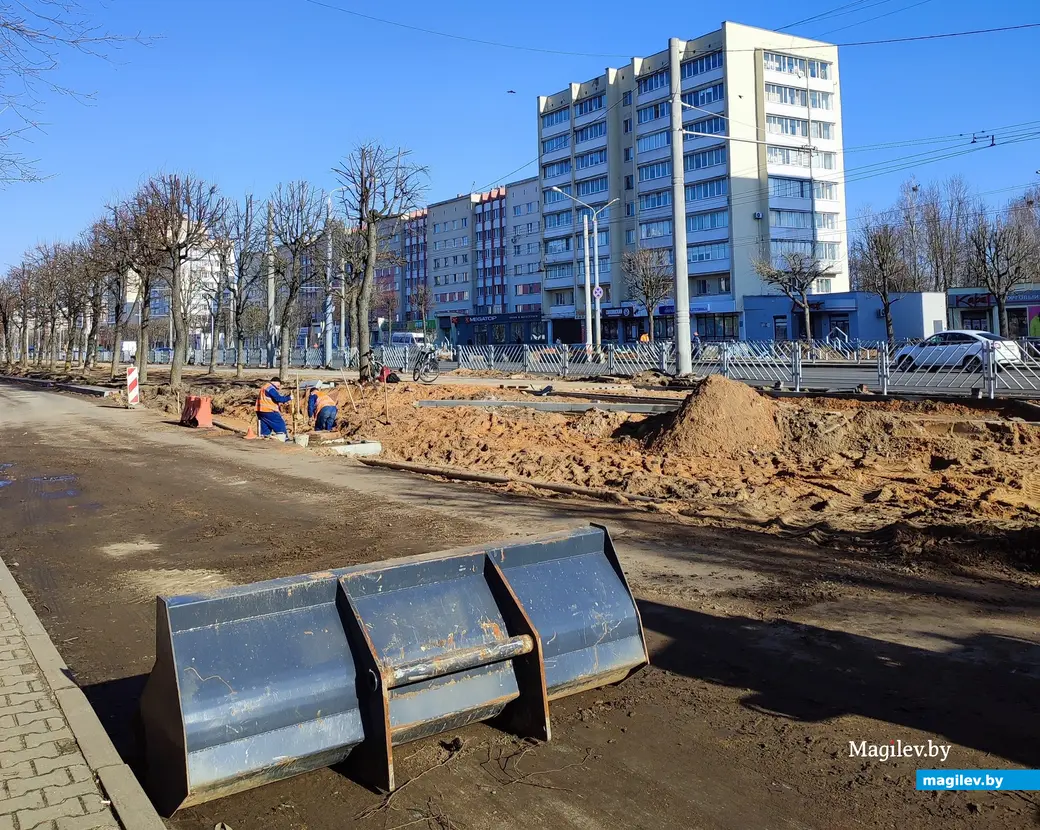 Капитальный ремонт Пушкинского проспекта продолжается в Могилеве. Фотофакт  | magilev.by