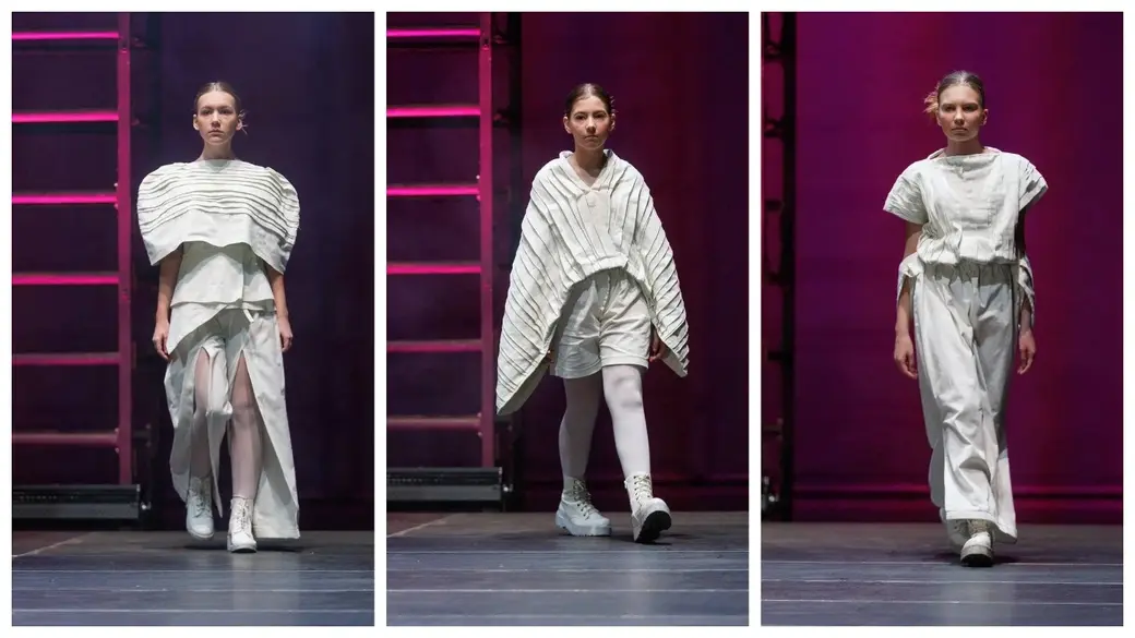 На показе коллекция под названием «I know» («Я знаю») Виктории Курсаковой и Марины Акулич.