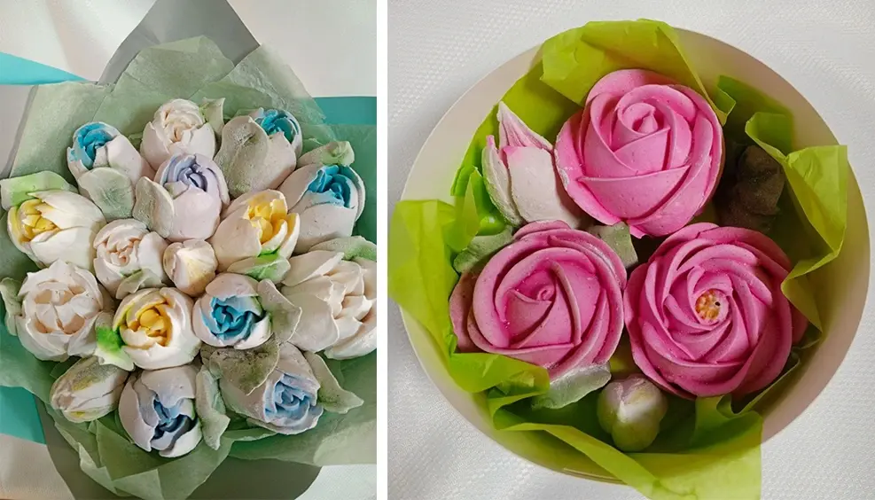 Цветочные композиции из зефира на заказ. Могилев