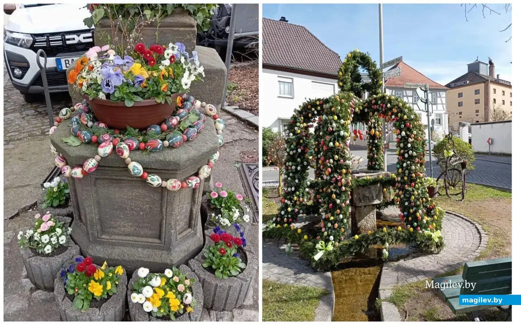 Март, 2024 г. г. Бамберг, Германия. Как готовятся к Пасхе в городе.