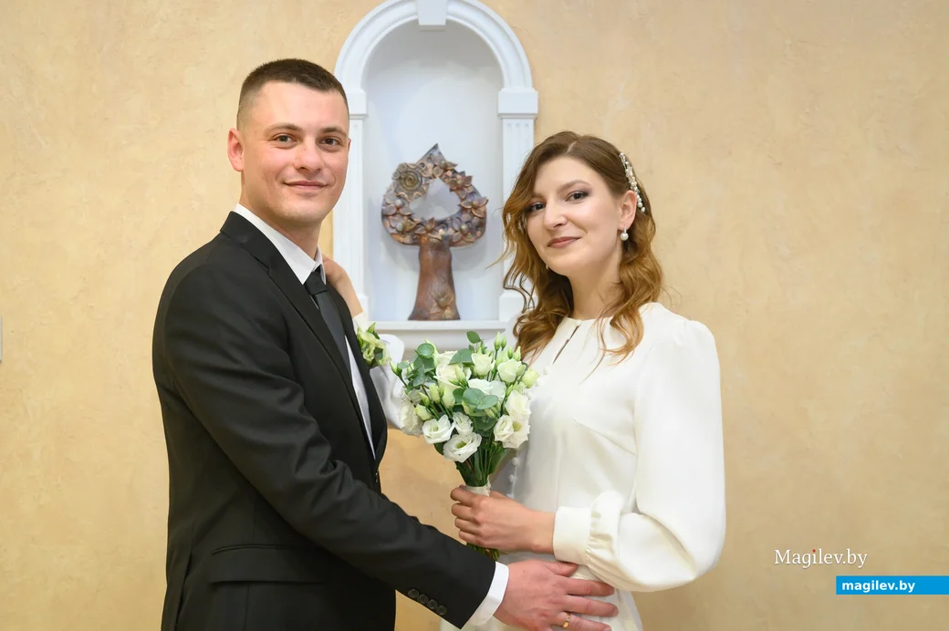 29.03.2024. Отдел ЗАГС Бобруйского горисполкома. Свадебная пара. Дарья и Евгений. Фото: Александр