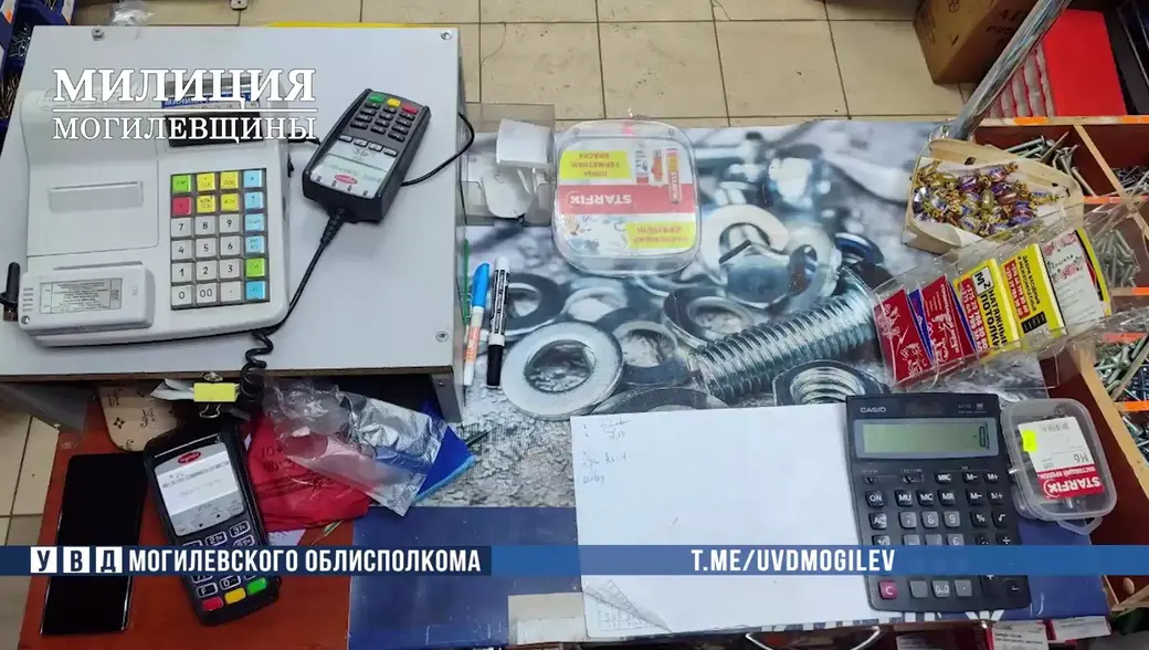 В Могилеве продавец-консультант продавала строительные товары, а деньги клала себе в карман. Фото: УВД облисполкома
