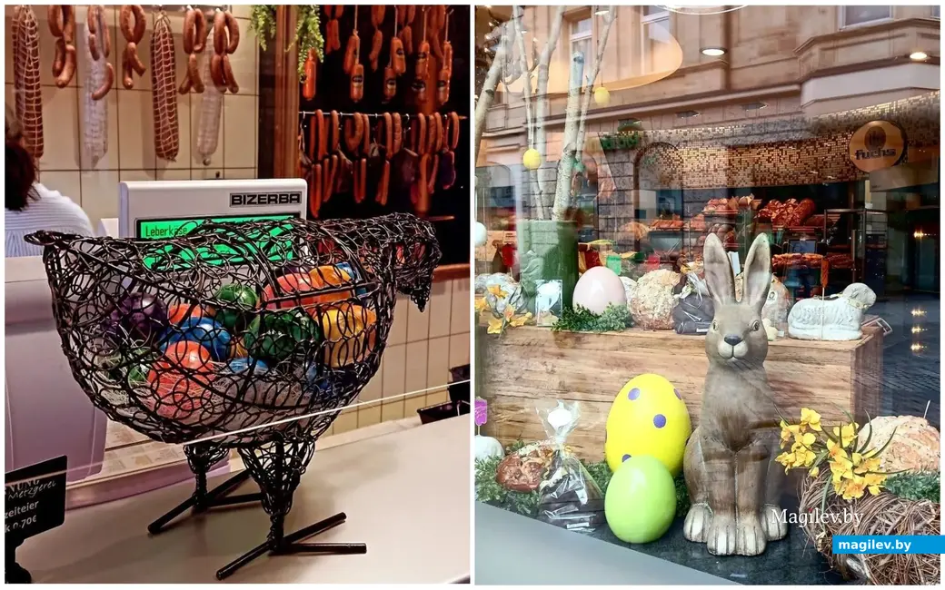 Март, 2024 г. г. Бамберг, Германия. Как готовятся к Пасхе в городе.