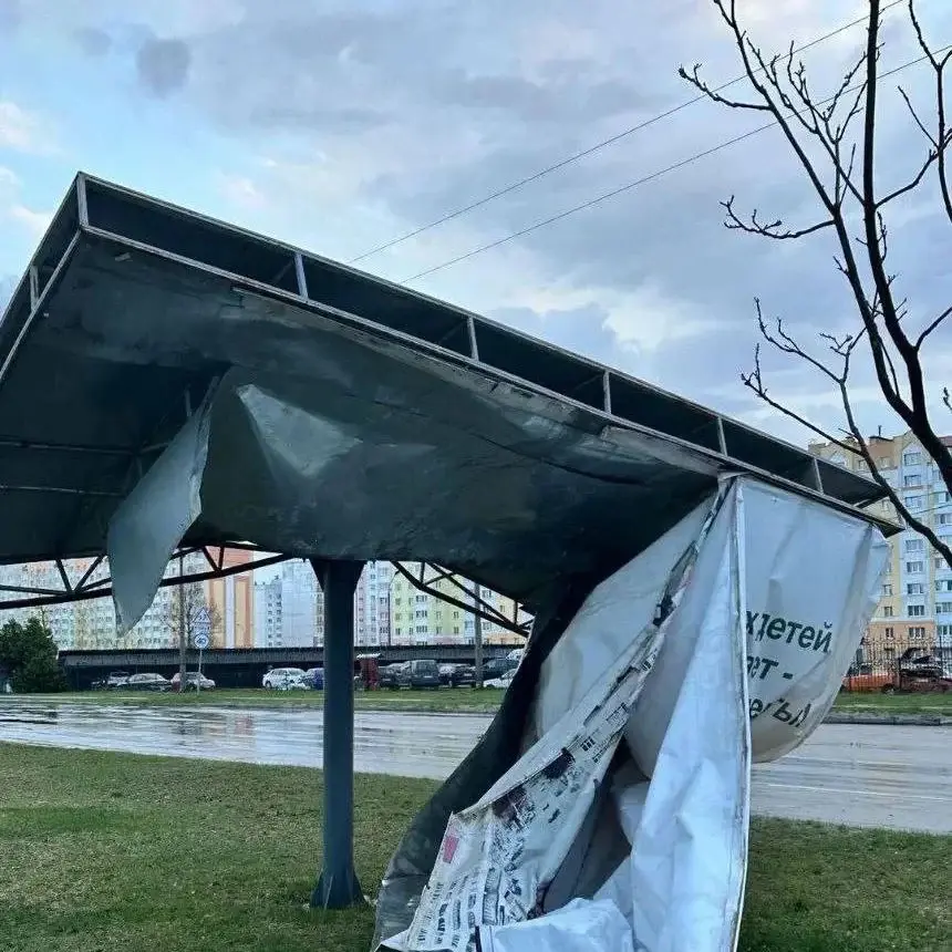 2 апреля 2024 г. Последствия непогоды на Гомельщине Фото: ТК "ЧП Беларусь".