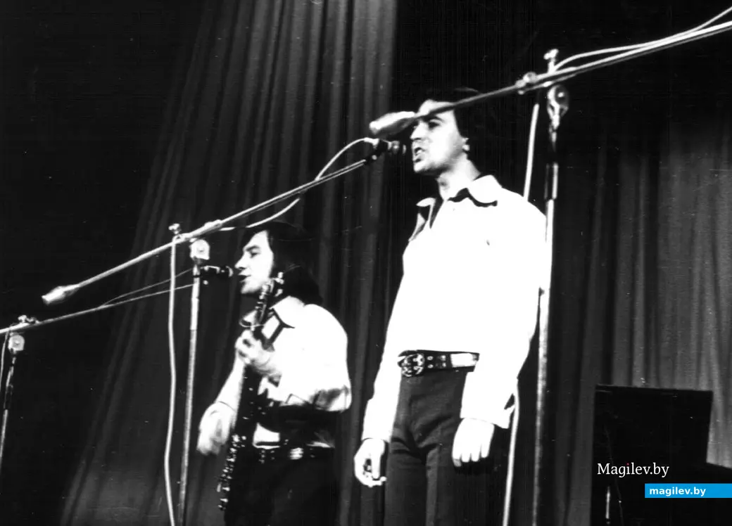 1970-е годы, Могилев. Валерий Катков (слева) и Аркадий Воронов.