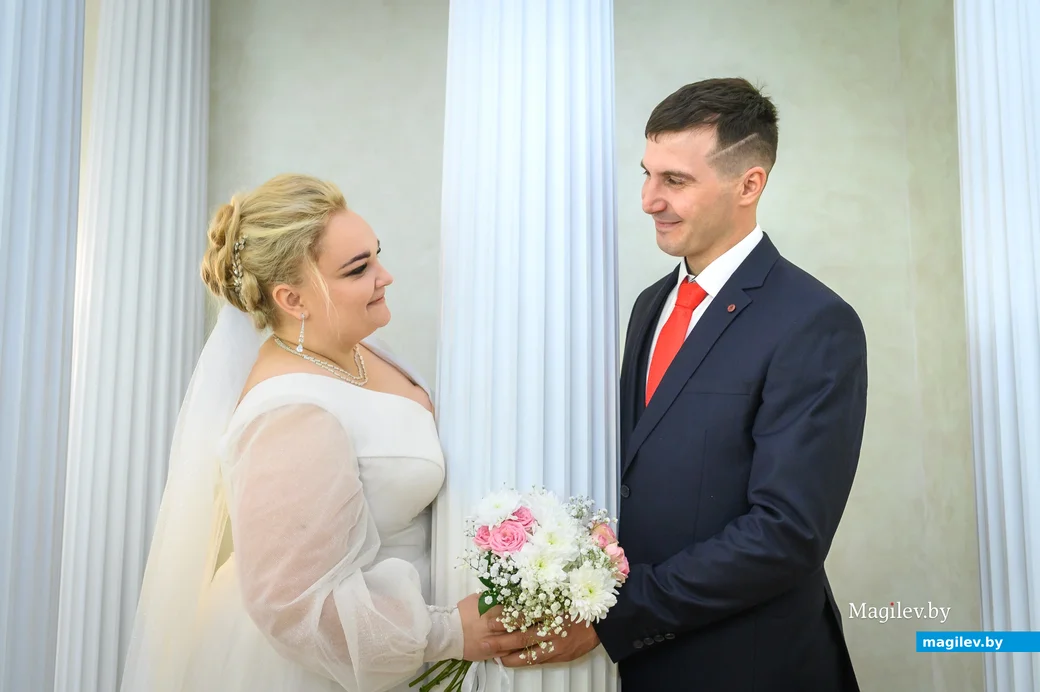 04.04.2024. Отдел ЗАГС Бобруйского горисполкома. Свадебная пара. Ирина и Иван
