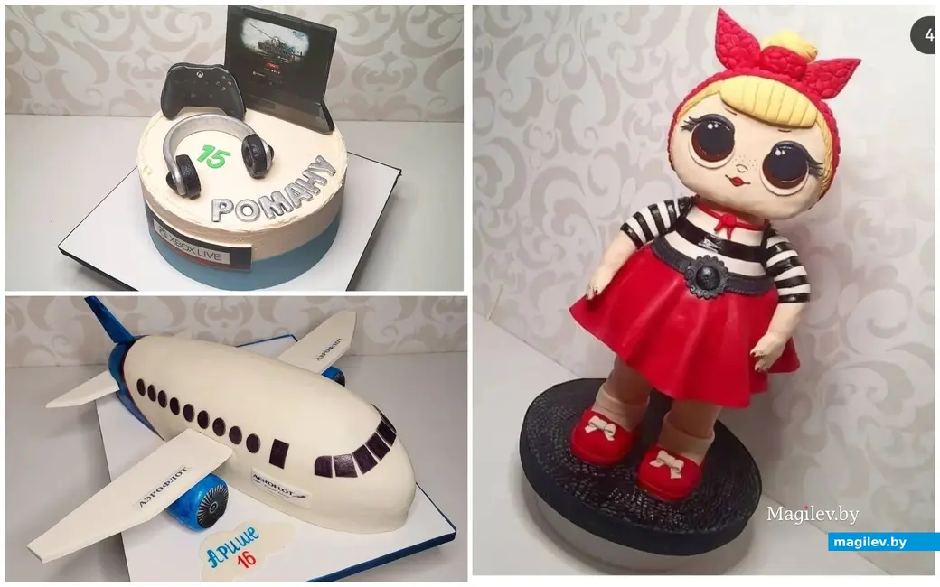 Апрель, 2024 г. Могилев. Необычные 3-Д торты, которые приготовила Ольга.
