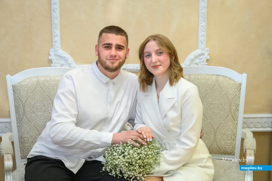 12.04.2024. Отдел ЗАГС Бобруйского горисполкома. Свадебная пара. Ксения и Рустам