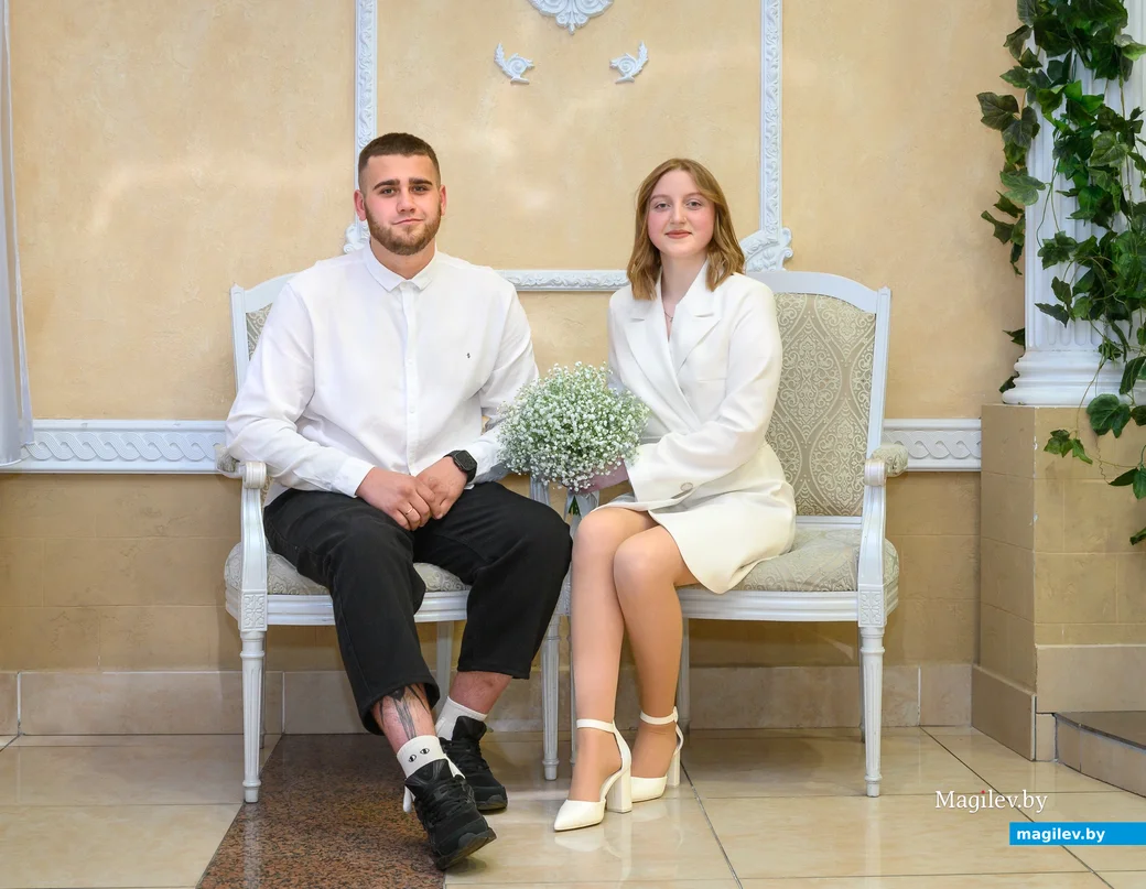 12.04.2024. Отдел ЗАГС Бобруйского горисполкома. Свадебная пара. Ксения и Рустам