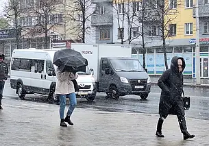 В Могилев в середине апреля вернулась зима. Фотофакт