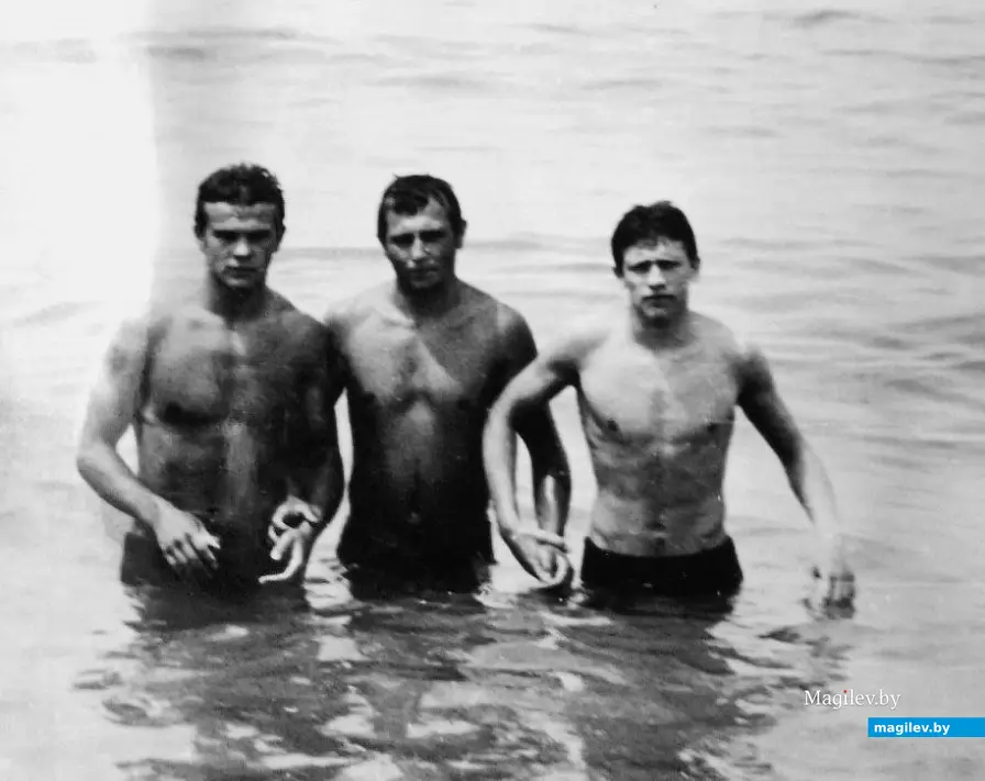 1970-е годы. Слева направо: Владимир Жданович, Олег Гузов, Семен Соркин во время одного из боксерских турниров.