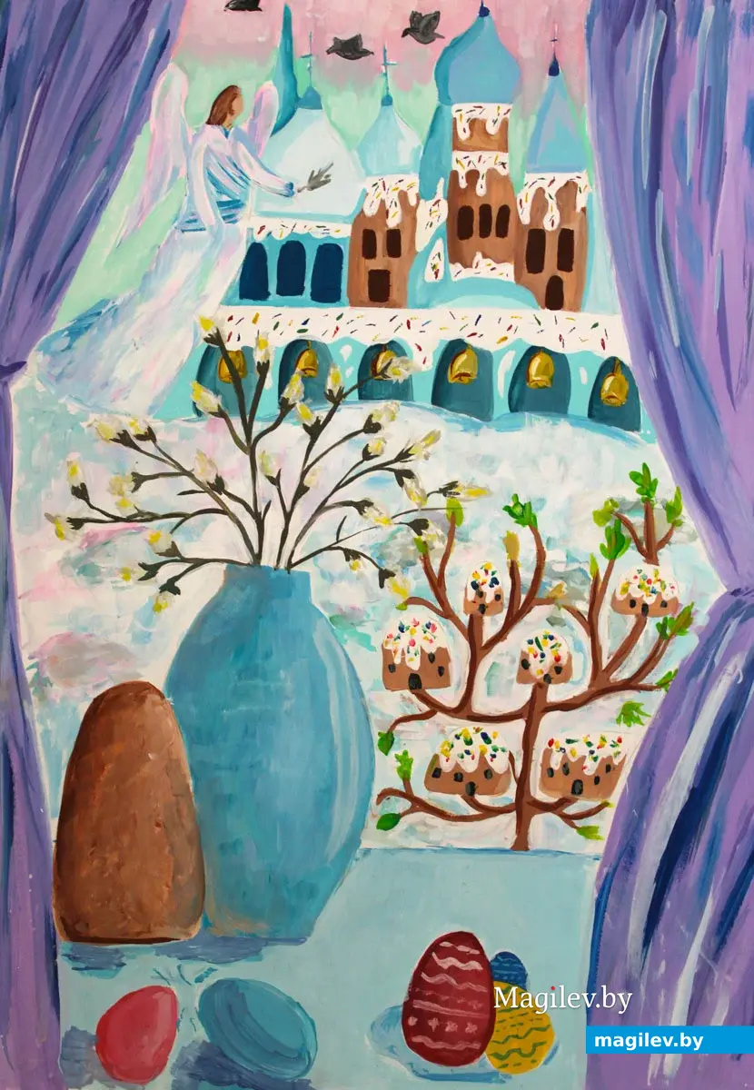 24 апреля 2024 года. Могилев. Выставочный зал. Проект «Пасхальная радость» студии рисования «Фарба».