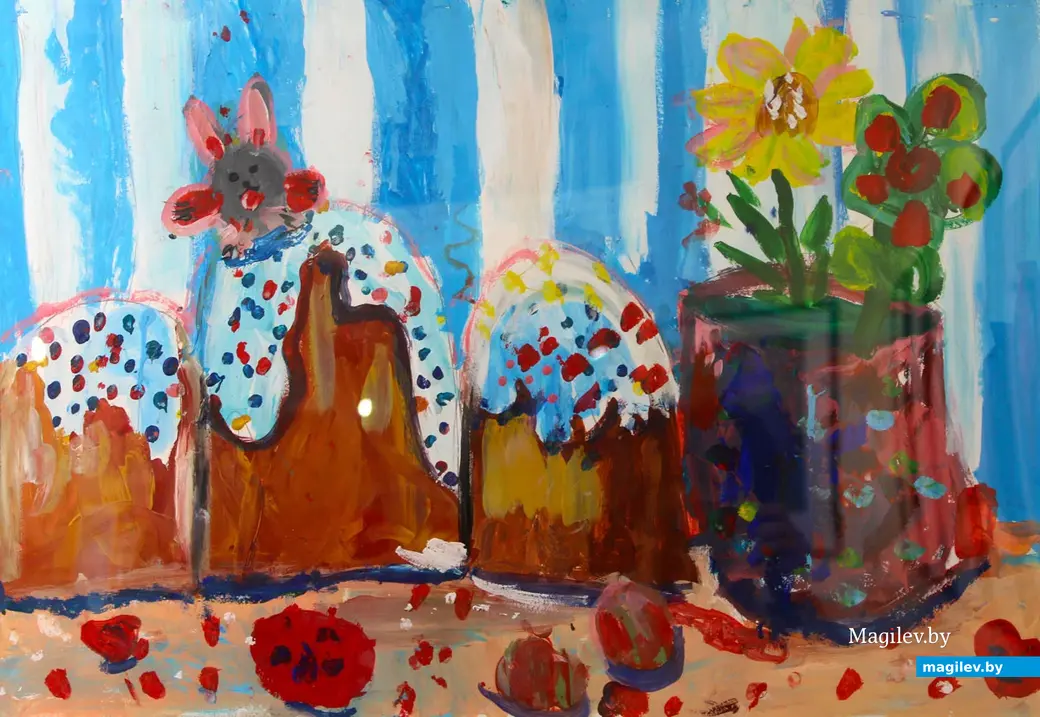 24 апреля 2024 года. Могилев. Выставочный зал. Проект «Пасхальная радость» студии рисования «Фарба».