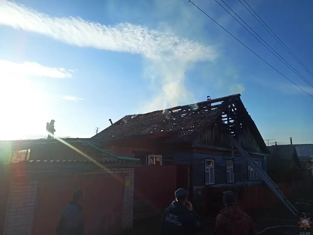 25.04.2024 г. Пожар в Быхове. Фото: Могилевское областное УМЧС