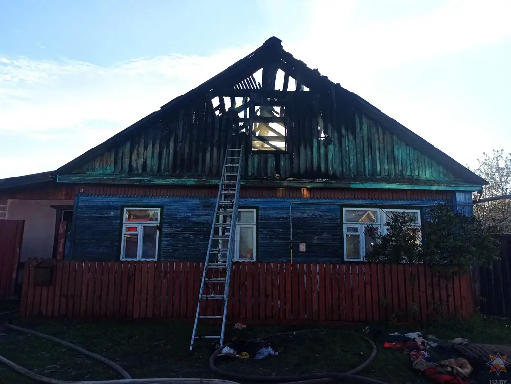 25.04.2024 г. Пожар в Быхове. Фото: Могилевское областное УМЧС