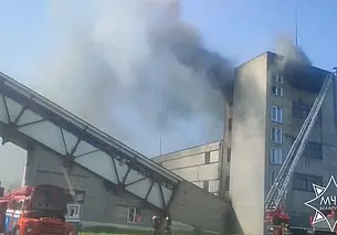 Под Солигорском горел торфобрикетный завод