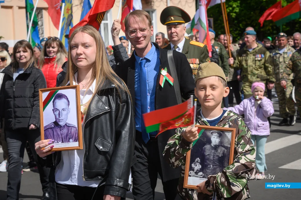 09.05.2024. Минская – Социалистическая – площадь Победы . Празднование Дня Победы 9 мая. Шествие