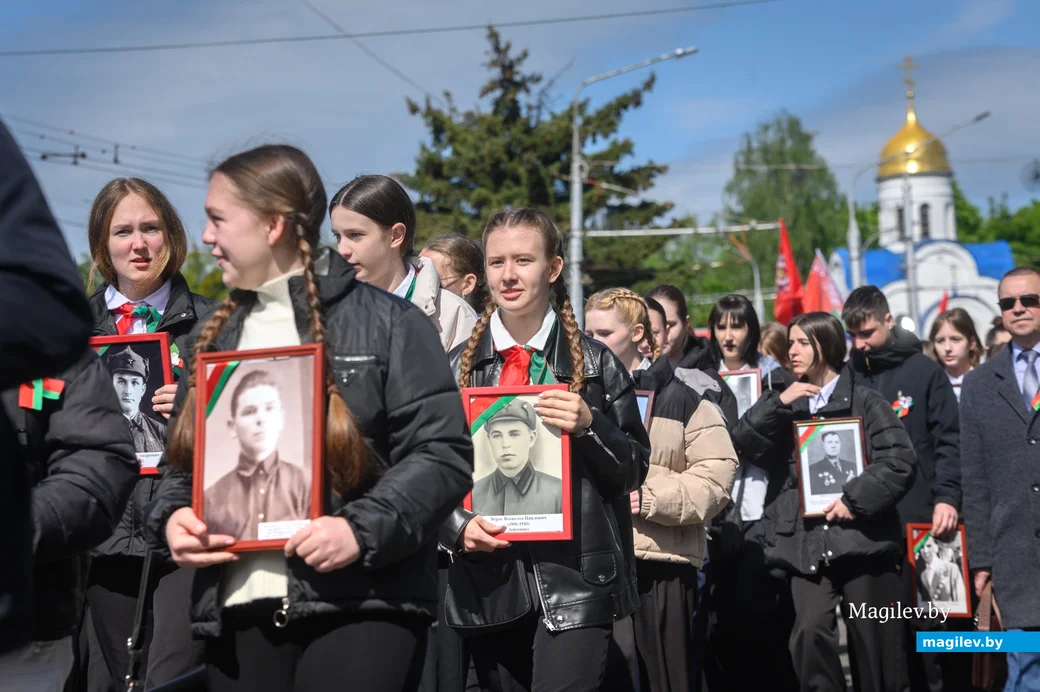09.05.2024. Минская – Социалистическая – площадь Победы . Празднование Дня Победы 9 мая. Шествие