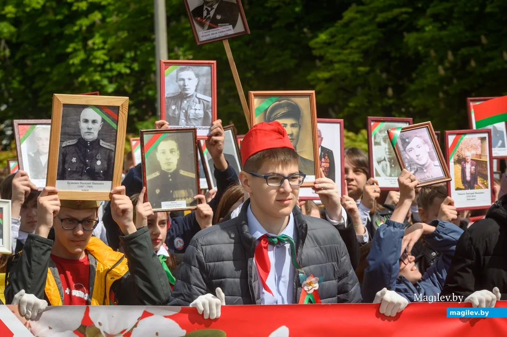 09.05.2024. Минская – Социалистическая – площадь Победы . Празднование Дня Победы 9 мая. Шествие