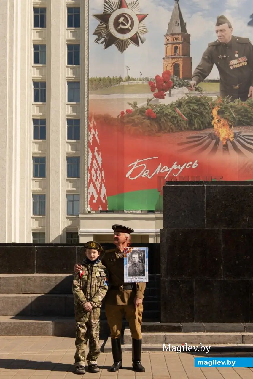 Могилев, 9 мая 2024 года. Празднование Дня Победы. Праздничное шествие.