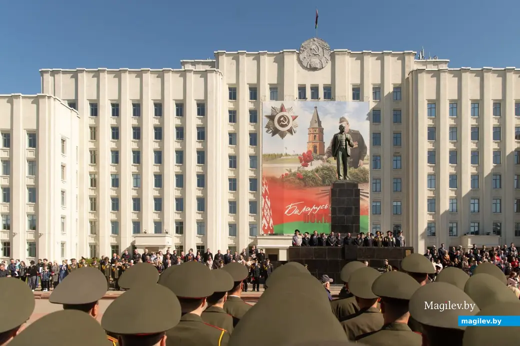 Могилев, 9 мая 2024 года. Празднование Дня Победы. Праздничное шествие.