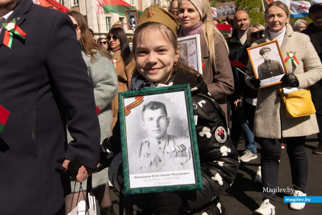Могилев, 9 мая 2024 года. Празднование Дня Победы. Праздничное шествие.