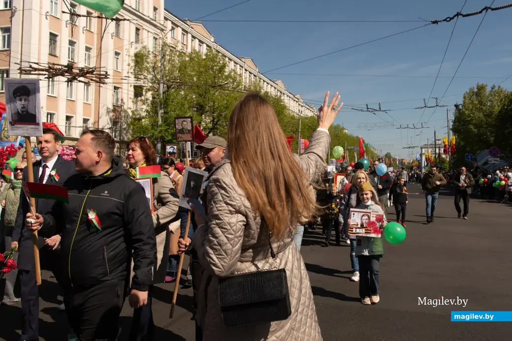 Могилев, 9 мая 2024 года. Празднование Дня Победы. Праздничное шествие.