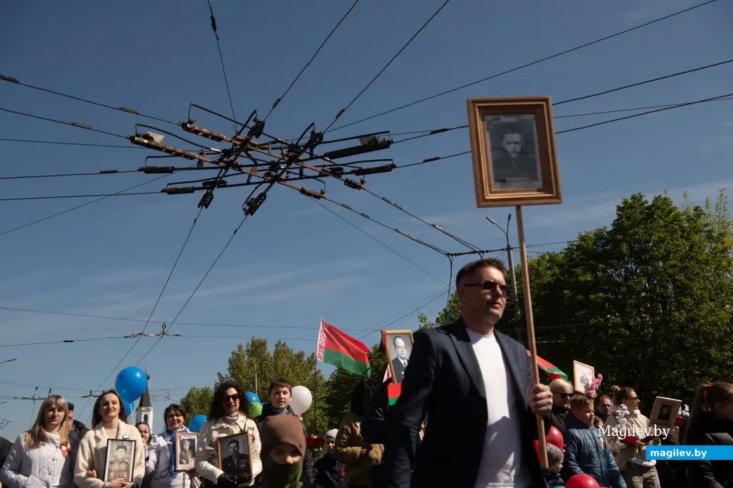 Могилев, 9 мая 2024 года. Празднование Дня Победы. Праздничное шествие.