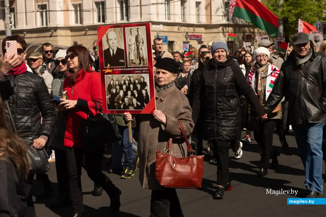 Могилев, 9 мая 2024 года. Празднование Дня Победы. Праздничное шествие.